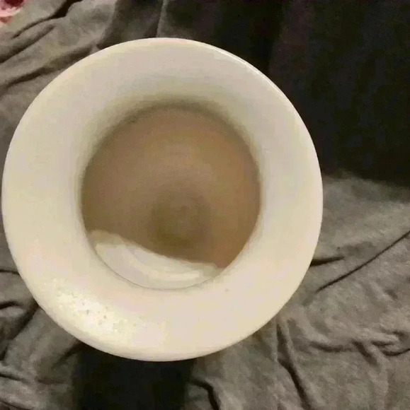 Vintage Salt Glazed Pottery Cobalt Blue DotDesign  Vase 6.5" tall 5" wide - Picture 5 of 6